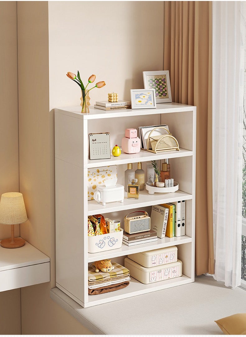 XiuWoo - Nordic Simple Style Floor-standing Bookcase Bookshelf Multi-functional Large Capacity Display Organizer Storage for Office Home Living Room Bedroom Study Room Bay Window - Image 1