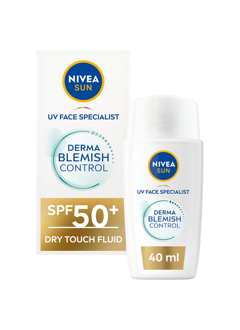 Nivea Sun Uv Face Specialist Derma Skin Clear Dry Touch Fluid Spf 50+ With Niacinamide - Image 1