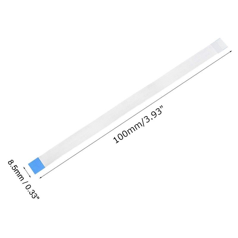 SLVC FFC Cable 16 Pin 0.5mm Pitch (B-TYPE) 100mm Length Flex FPC Ribbon Extension Cord Flat Wire Cable Connection LCD TV Laptop Printer,White(Pack of 1) - Image 2