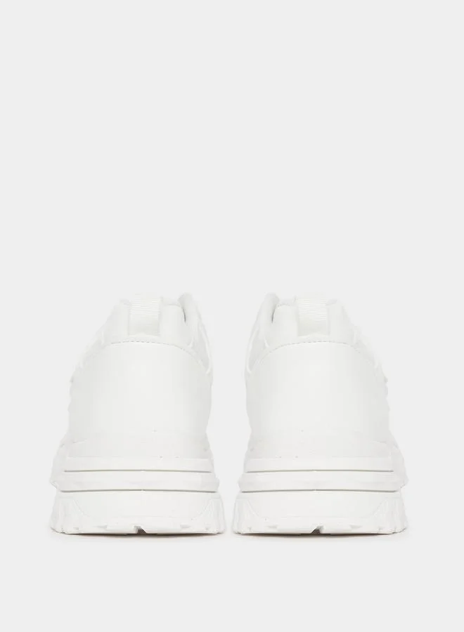 Styli Star Patch Design Textured Sneakers