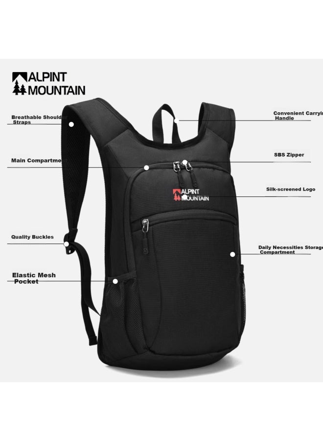 Alpint Mountain Er'mengdu Folding Backpack, Hiking Bag, Cycling Backpack, Lightweight Outdoor Ultra-light Portable Travel Trekking Pack - Image 2
