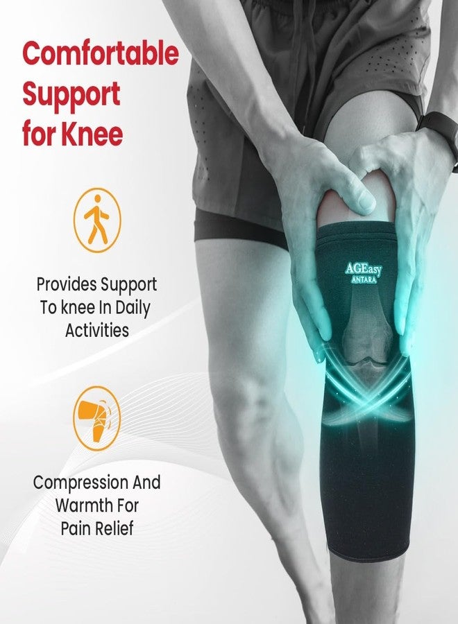 AGEasy Cotton Comfort Knee Sleeve (Large), Arthritis - Image 3
