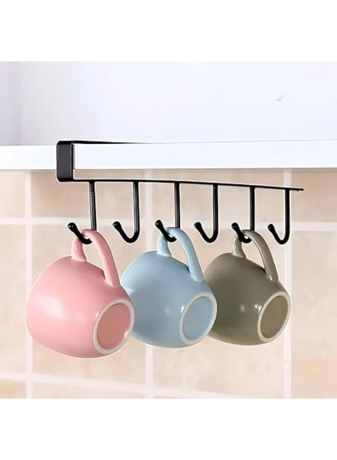 Mug Hooks Under Cabinet Mug Holder Rack Coffee Cups Holder Hanger for Kitchen Utensils Ties Belts Scarf Keys Storage Fit for 0.8 inch Thickness Cabinet or Less  - Image 4
