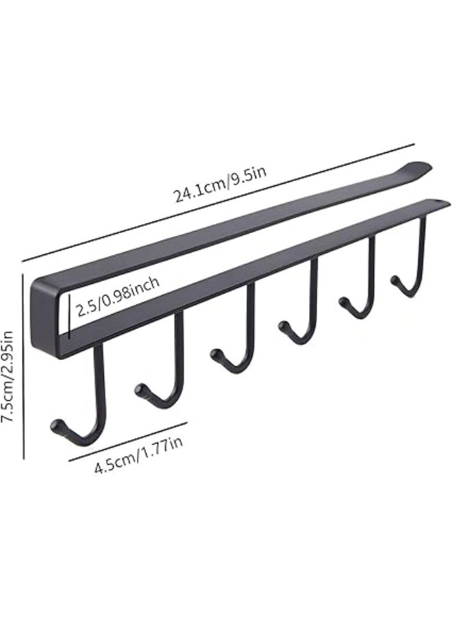 Mug Hooks Under Cabinet Mug Holder Rack Coffee Cups Holder Hanger for Kitchen Utensils Ties Belts Scarf Keys Storage Fit for 0.8 inch Thickness Cabinet or Less  - Image 2