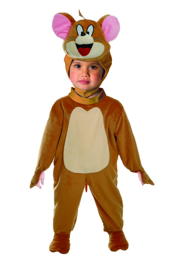 Ciao زي جيري من توم وجيري للأطفال من 2-3 سنوات | بدلة تنكرية لشخصية كرتونية للأطفال مع قبعة وذيل | زي حيوانات ناعمة للأطفال الرضع - Image 1