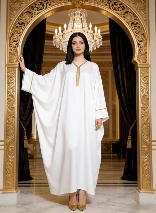 Take Two Women White Embroidered Kaftan - Image 1