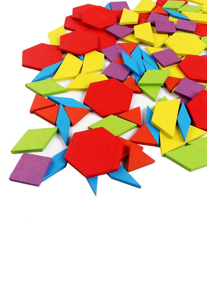 Loquat 155 -Piece Wooden Pattern Blocks Set - Image 4