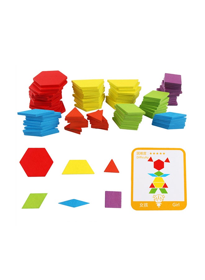 Loquat 155 -Piece Wooden Pattern Blocks Set - Image 5