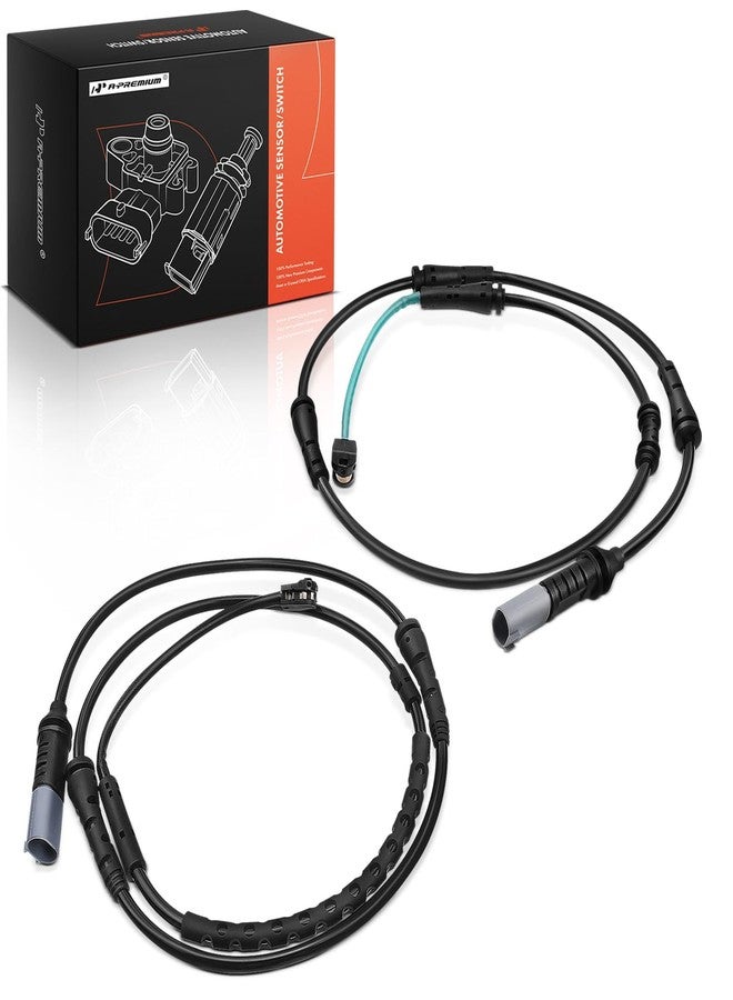 A-Premium Front and Rear Disc Brake Pad Wear Sensors Compatible with BMW 528i, 535d, 535i, 550i, 640i, 650i, 528i/535d/535i/550i/640i/650i xDrive, Alpina B6 xDrive Gran Coupe, ActiveHybrid 5, 2-PC Set - Image 1