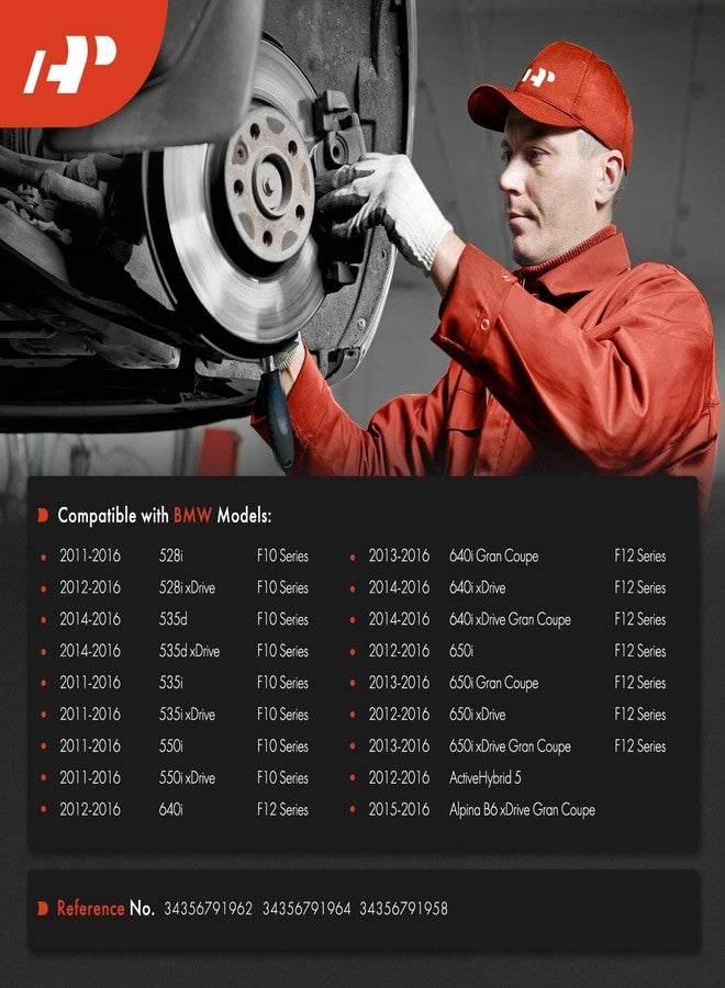 A-Premium Front and Rear Disc Brake Pad Wear Sensors Compatible with BMW 528i, 535d, 535i, 550i, 640i, 650i, 528i/535d/535i/550i/640i/650i xDrive, Alpina B6 xDrive Gran Coupe, ActiveHybrid 5, 2-PC Set - Image 3