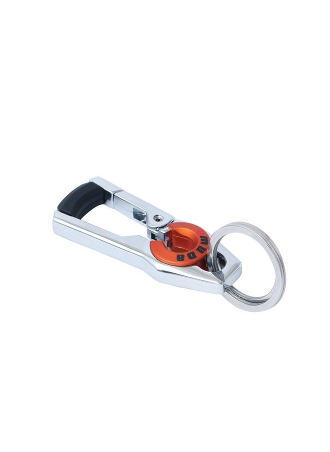 TechPro Antique Hook Locking Silver Metal Key Ring Key Chain For Gift Boys Girls & Friends  - Image 2