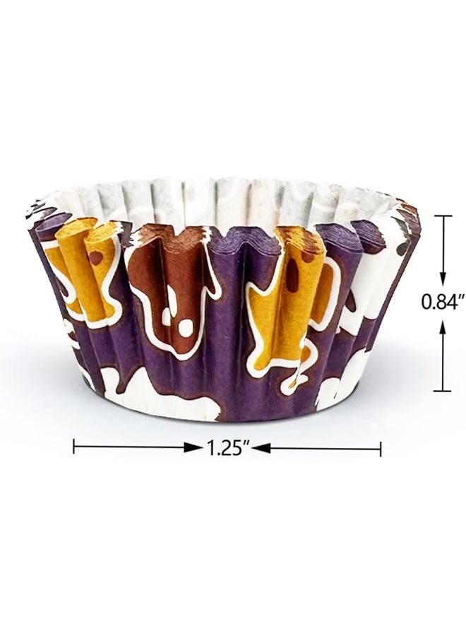 qiqee qiqee Halloween Cupcake Liners Mini Muffin Liners for Halloween 300-Count 6 Original Design No Smell, Food Grade Baking Cups Paper(Small Size)  - Image 5