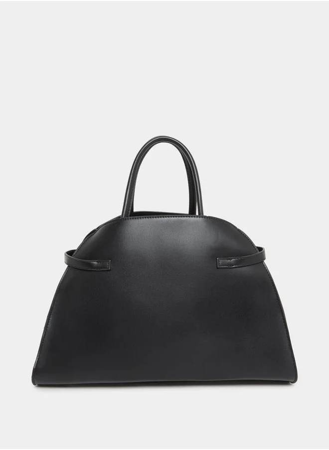 Styli Styli Belted Handbag with Dual Handle