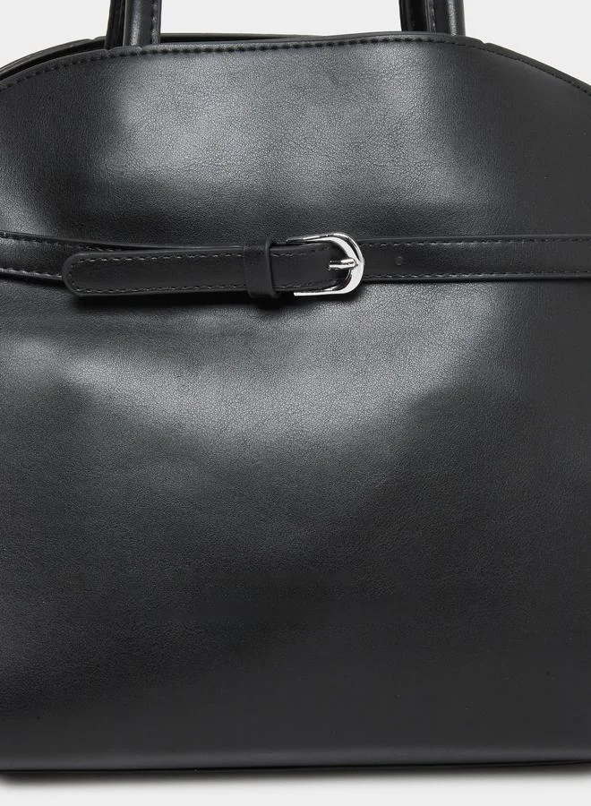 Styli Styli Belted Handbag with Dual Handle