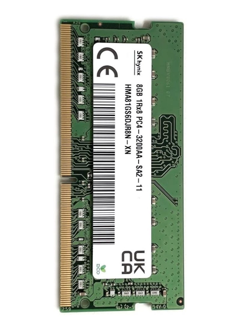 Hynix SK Hynix 8GB DDR4 3200MHz SODIMM Laptop RAM, PC4-25600 1Rx8, Compatible with Dell, HP, Lenovo, and Other Systems  - Image 1