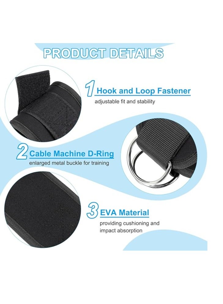 عربست حزام الكاحل لجهاز الكابل، ملحق لف الكاحل بالكابل في صالة الألعاب الرياضية لتمارين الأرداف - Image 2
