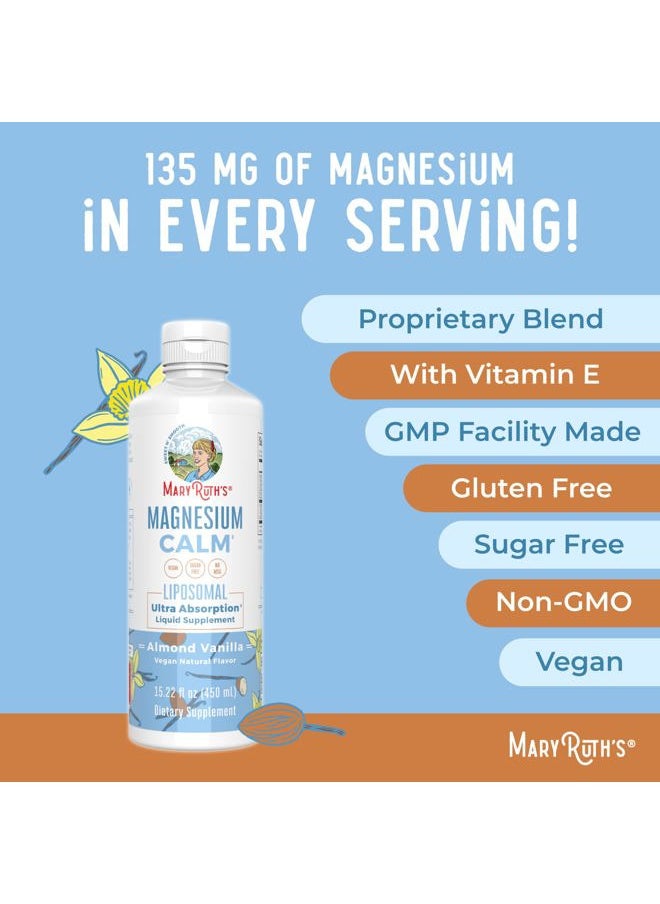 MaryRuth Organics - Magnesium Liposomal| Magnesium Supplement | Magnesium Bisglycinate | Muscle & Bone Support | Mood Support Vitamin | Vegan | Non-GMO | Gluten Free | 15.22 Fl Oz | 30 Servings - Image 1