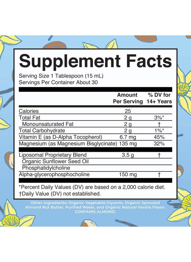MaryRuth Organics - Magnesium Liposomal| Magnesium Supplement | Magnesium Bisglycinate | Muscle & Bone Support | Mood Support Vitamin | Vegan | Non-GMO | Gluten Free | 15.22 Fl Oz | 30 Servings - Image 1