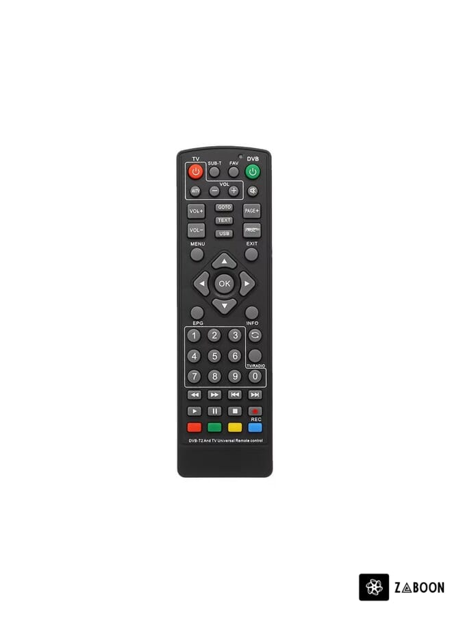 Zaboon Replacement Universal Remote Control For Smart TV/STB Controller 15.5 x 2 x 4.5cm Black