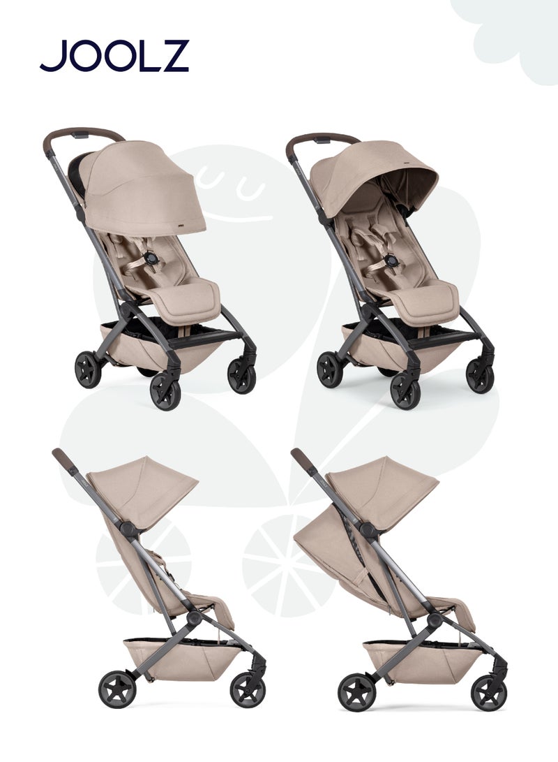 JOOLZ Compact & Lightweight Baby Stroller | One-Hand Fold | Suitable from Newborn to Toddler | Easy Steering | Airplane Friendly | Ultra-Compact | 44x53x23.5 CM | Sandy Taupe | 6.2 Kg - Image 5