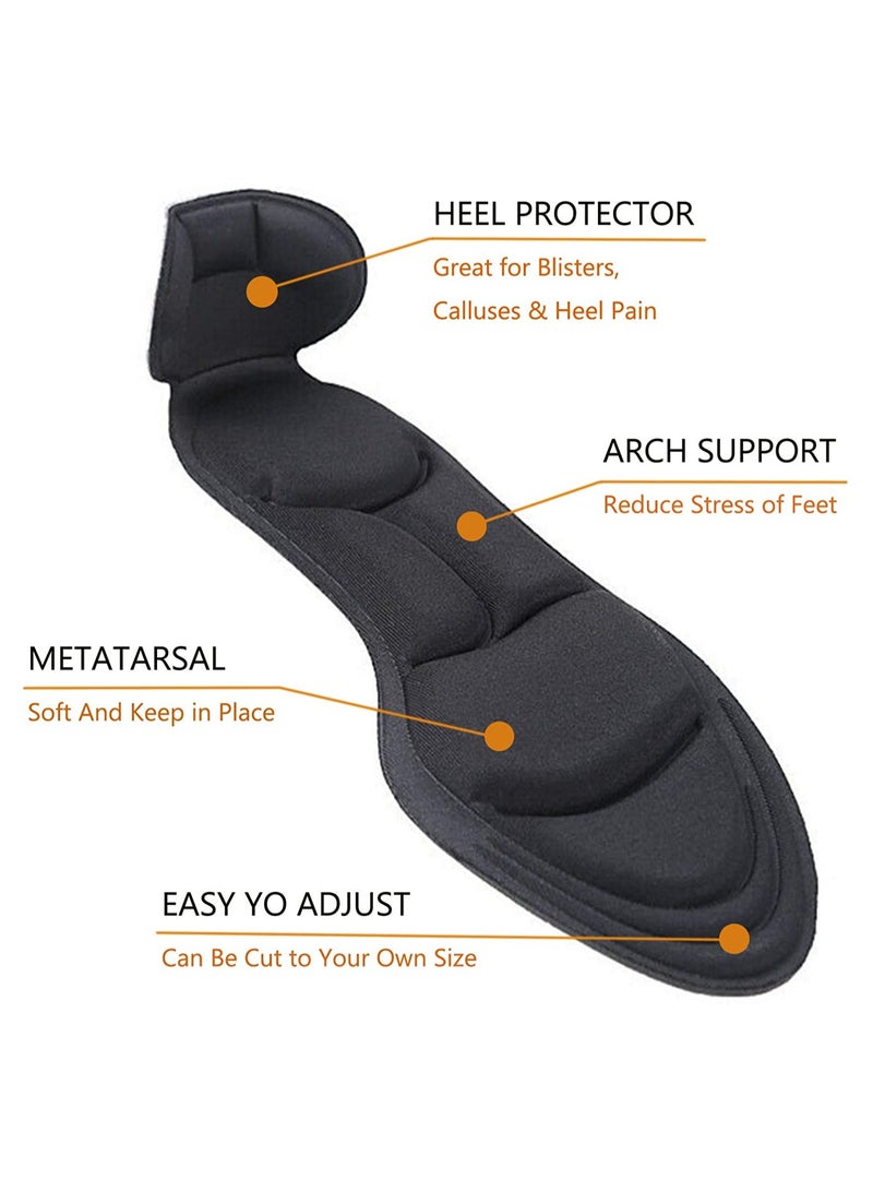 3 Pairs Heel Insoles Sponge Shoes Pads with Grips Cushion Inserts Comfort Shoe - Image 2
