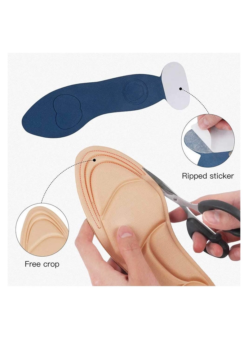 3 Pairs Heel Insoles Sponge Shoes Pads with Grips Cushion Inserts Comfort Shoe - Image 4