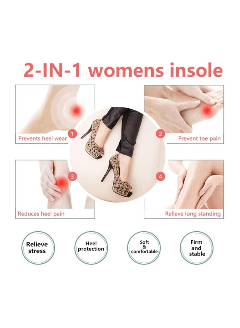 Generic - 3 Pairs Heel Insoles Sponge Shoes Pads with Grips Cushion Inserts Comfort Shoe - Image 1