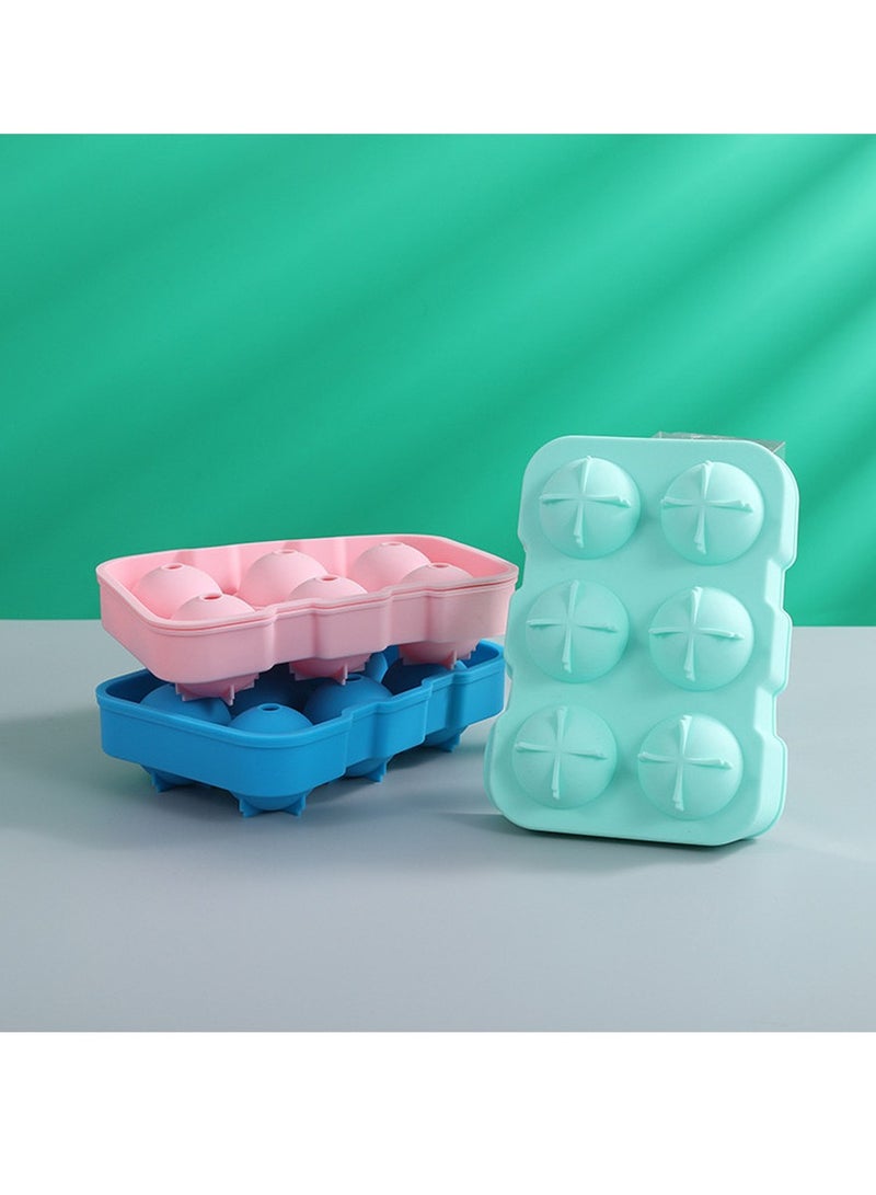 general 2 PCS Silicone Ice Cube Trays Round Ice Cube Mold Spheres Ice Ball Maker (6 Round Ice Ball Green) - Image 3