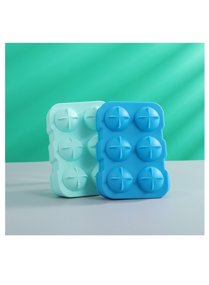 general 2 PCS Silicone Ice Cube Trays Round Ice Cube Mold Spheres Ice Ball Maker (6 Round Ice Ball Green) - Image 4