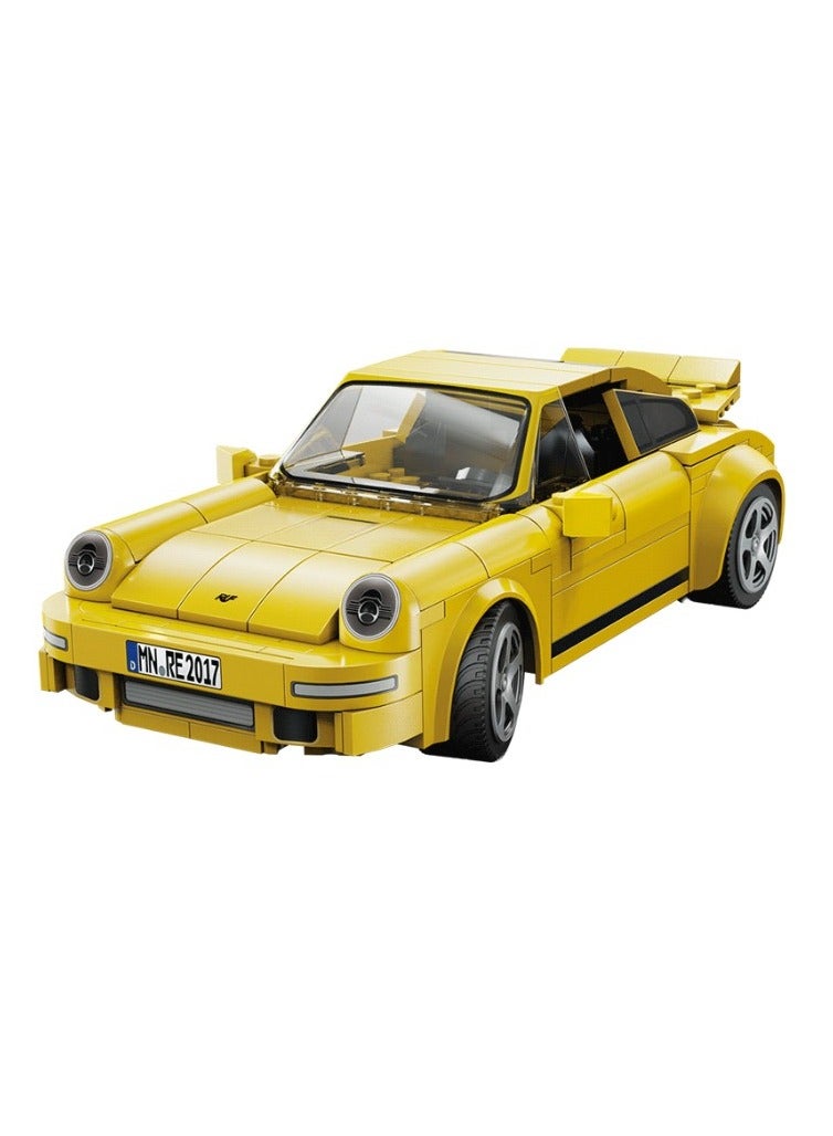 CaDA CaDA Remote Control Car with Programmable APP Toy Building Blocks Yellow Ruff Porsche CTR Yellowbird Car C51079W 222pcs for +6 Years old  - Image 1