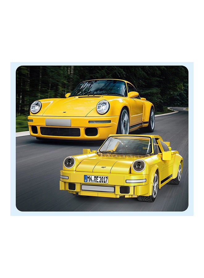 CaDA CaDA Remote Control Car with Programmable APP Toy Building Blocks Yellow Ruff Porsche CTR Yellowbird Car C51079W 222pcs for +6 Years old  - Image 4