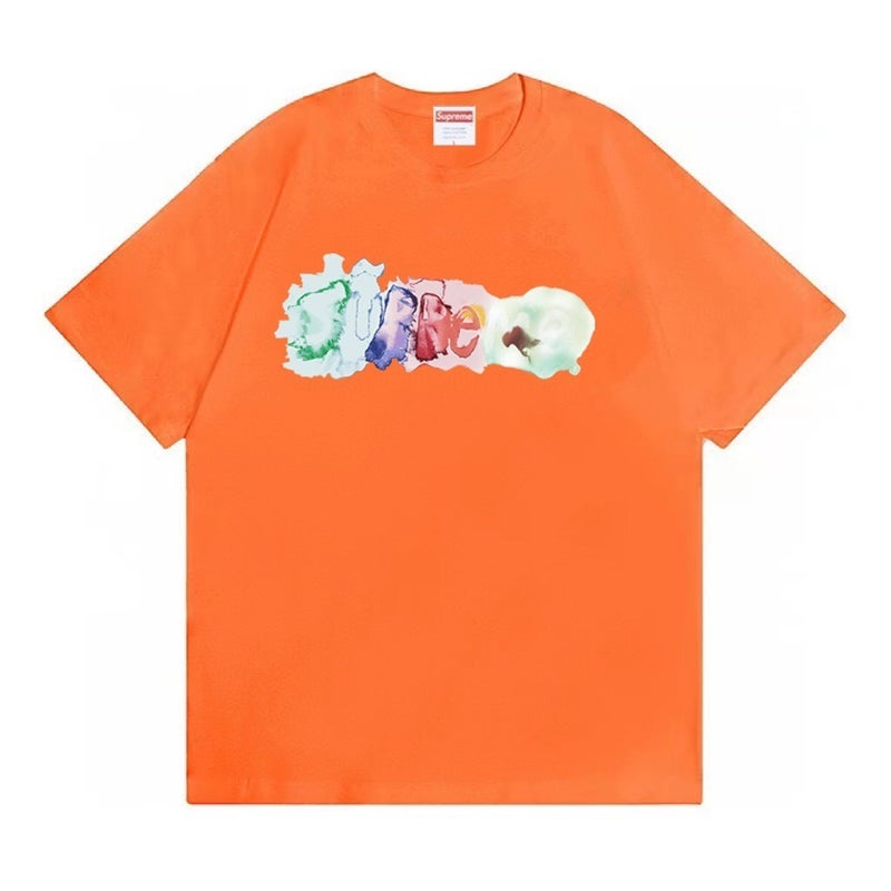 SUPREME 26FW New Trendy SUP American Retro Letter Print All-Match Short Sleeve T-Shirt - Image 1