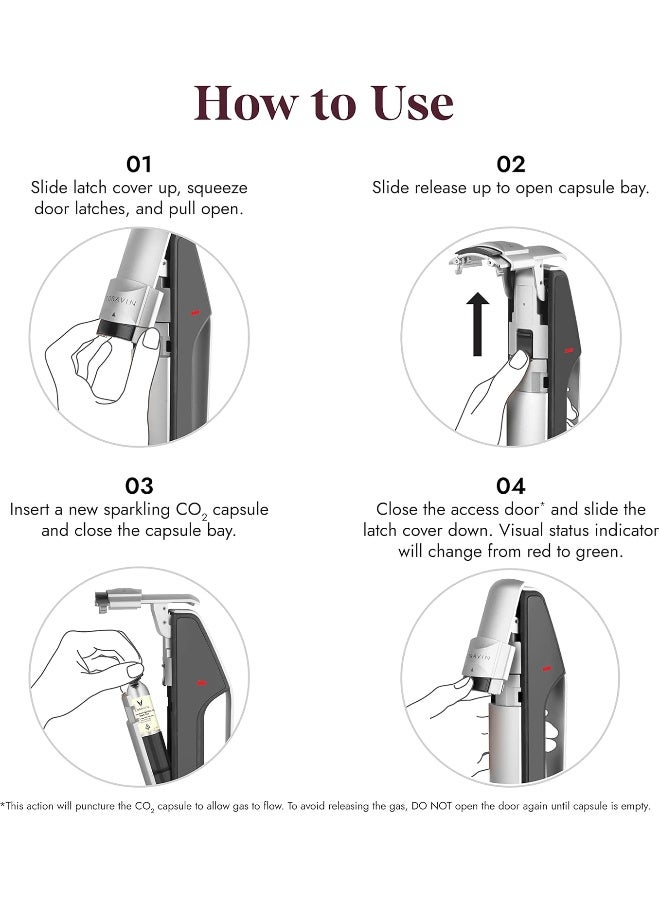 Coravin مجموعة كبسولات كورافين CV 752538 زيلفر الفوارة من 6 قطع - Image 3