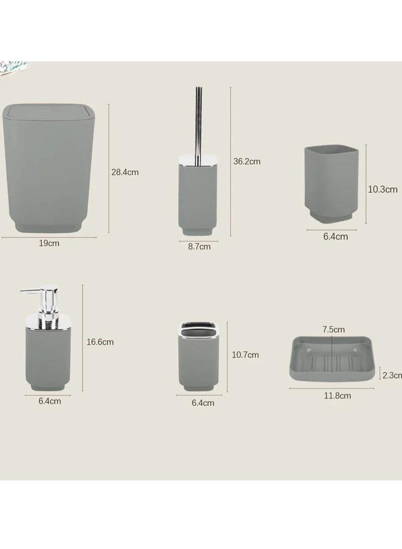 Acrylic bathroom set - 6 pieces. - Image 2