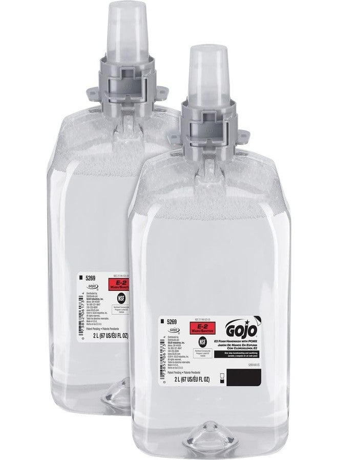 GOJO Industries E2 Foam Handwash with Pcmx F/fmx-20 Dispensers, 2000 Ml Refill, 2/Carton