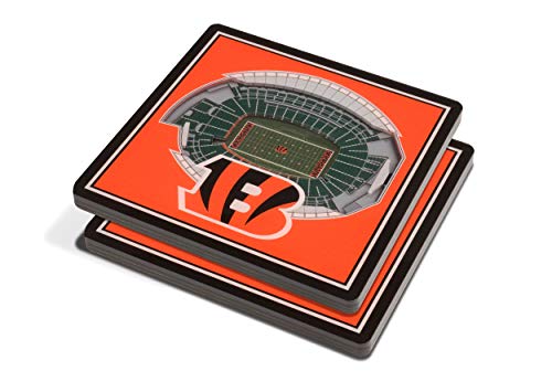 YouTheFan NFL Cincinnati Bengals 3D StadiumView Coasters  Paul Brown Stadium