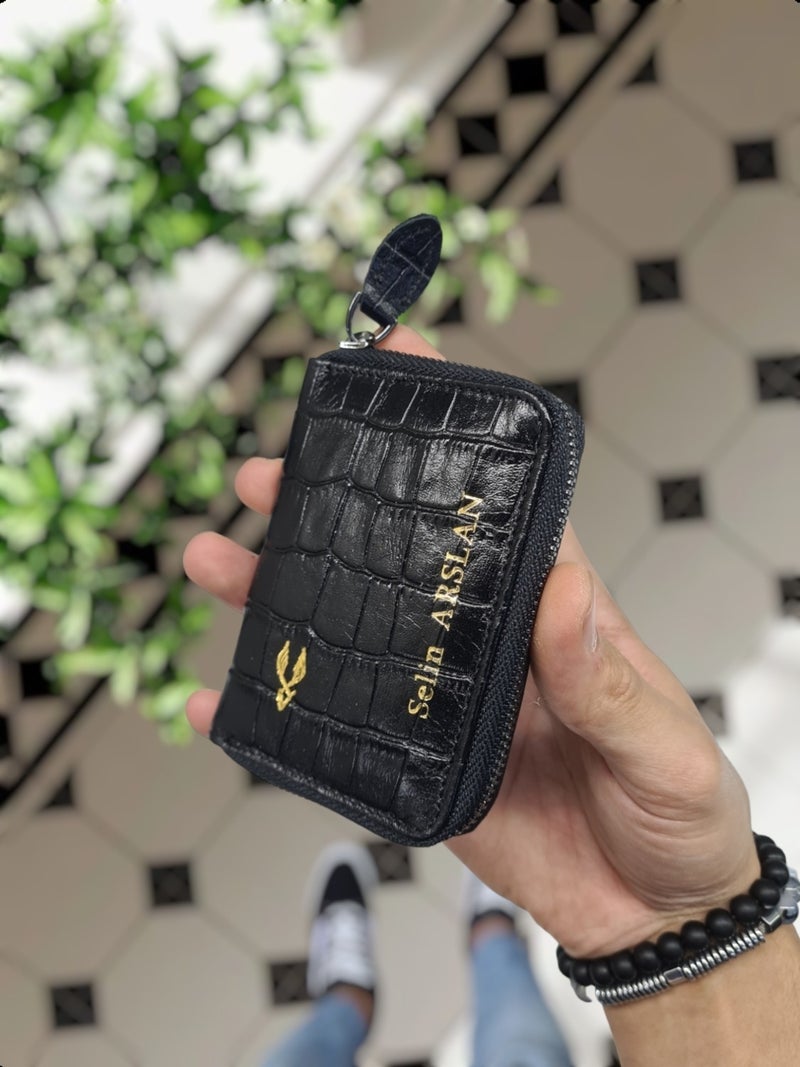 VISSO 661 Zippered Credit Card Holder Model Genuine Leather Bag Personalized Card Holder Wallet For Men & Women  - Image 2