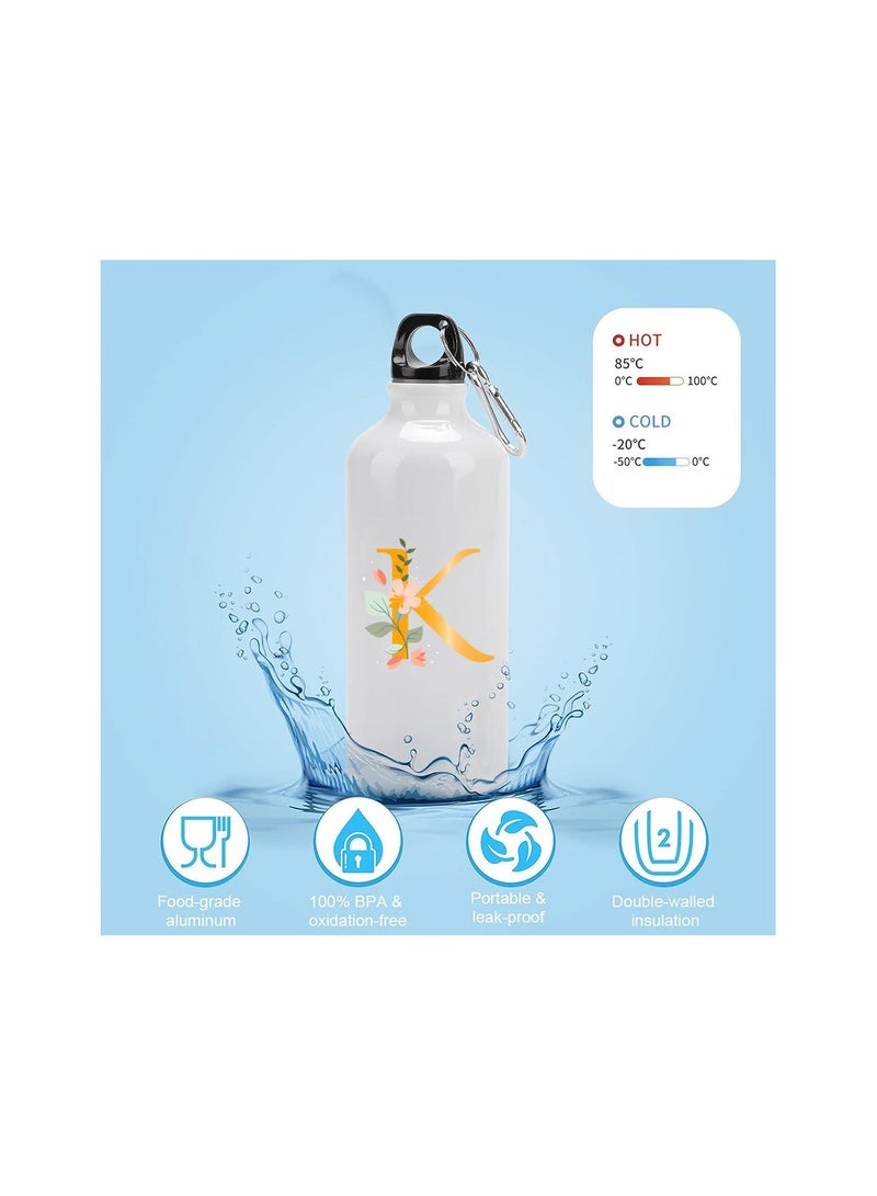 Flask Water Bottle With Initial Letters Printed On It - Gift for Family - Friends - Image 4