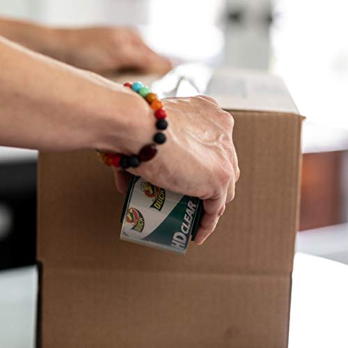 Duck HD Clear Heavy Duty Packing Tape with Dispenser 188 Inch x 30 Yard 1 Roll 281650 - Image 3