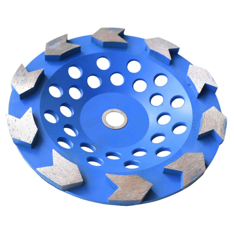 ACTINTOOL 7 in x 7858 in Non Threaded 10 Pcs Arrow Segments Grinding Cup Wheel for for Concrete Epoxy Glue Mastic Paint and Coating Removal7858 NonThreaded