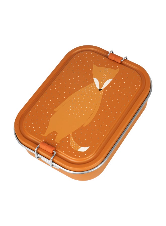 Trixie Stainless Steel Lunch Box Large - 2-Compartment - Mr. Fox - Image 1