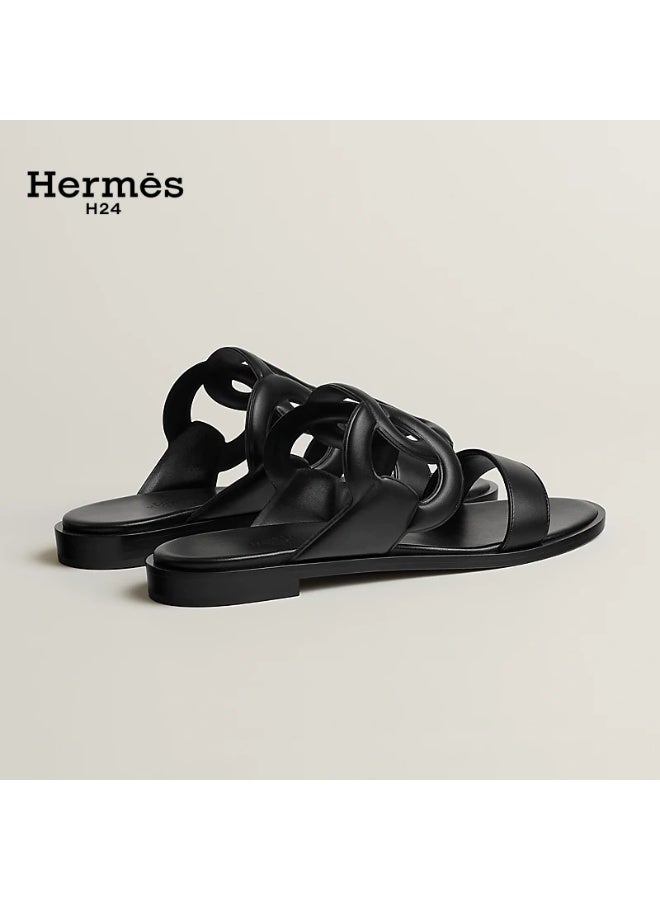 Hermes H24 Lagune Sandals in Nappa leather - Image 3