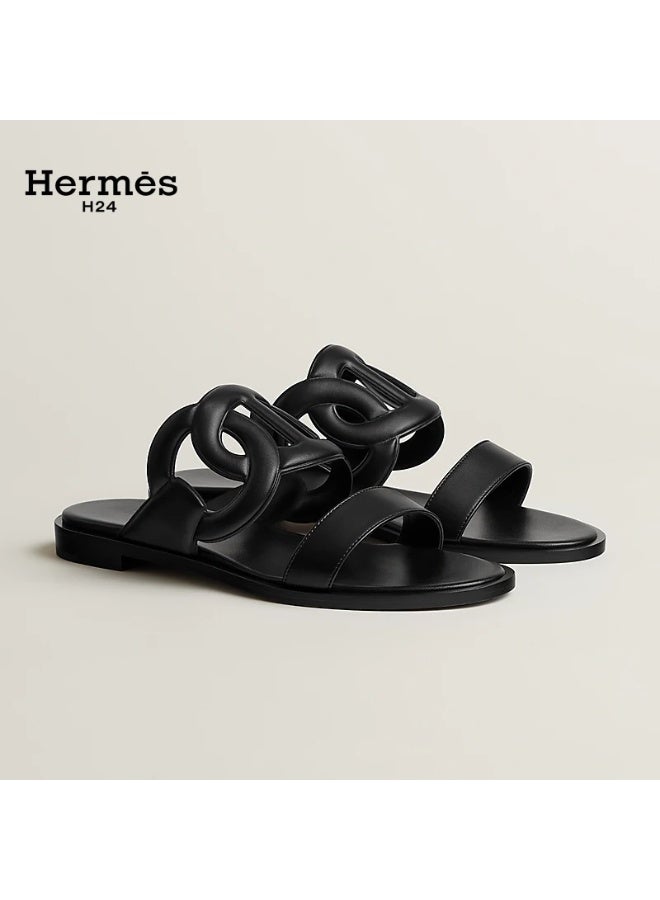 Hermes H24 Lagune Sandals in Nappa leather - Image 1