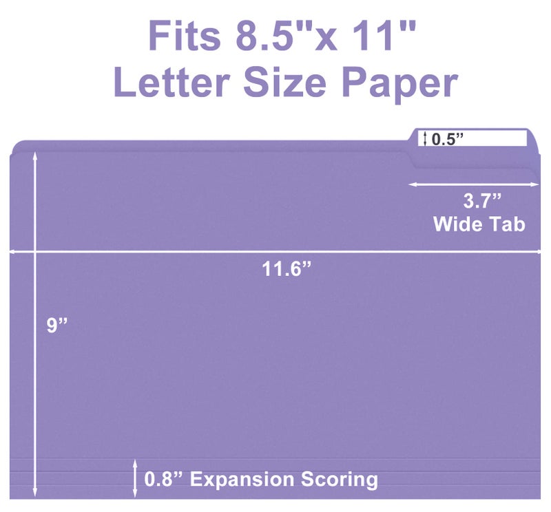 HERKKA File Folder, HERKKA 120 Pack 1/3 Cut Tab File Folders, Letter Size, Assorted 6 Colors, Colored File Folders Designed for Office and Classroom Use - Image 2