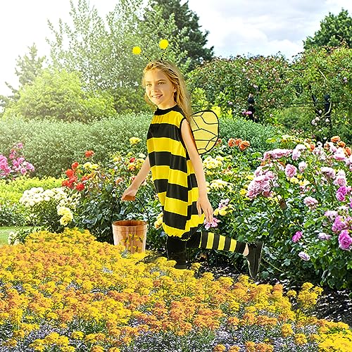 Timisea Bee Costume Kit - Women & Kid Bee Costume With Head Piece and Wings for Halloween Cosplay & Theme Party - Image 2