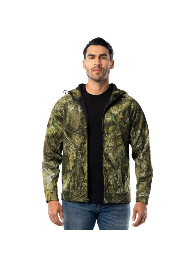 Realtree Men's Performance Bonded Fleece Zip Hoodie, Realtree Apx, L - Image 1