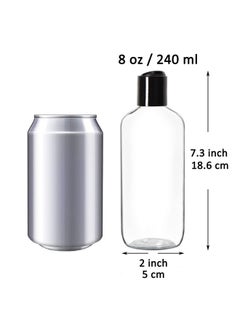 10 Pack Clear Plastic Empty Bottles With Disc Cap 8 Ounce, Refillable Cosmetic Bottles, Squeeze Containers For Shampoo, Liquid Body Soap, Lotion, Cream (Long) - pzsku/ZF56E3CEF829429849E6EZ/45/_/1730727590/00b4b174-5538-456d-a809-c7257997a158