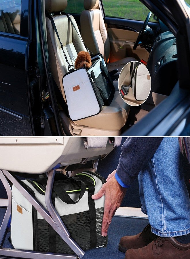 Akinerri Cat Carrier - Portable Foldable Dog Pet Carrier, Soft-Sided Pet Bag up to 15 Lbs, Airline Approved Travel Puppy Carrier - Image 5