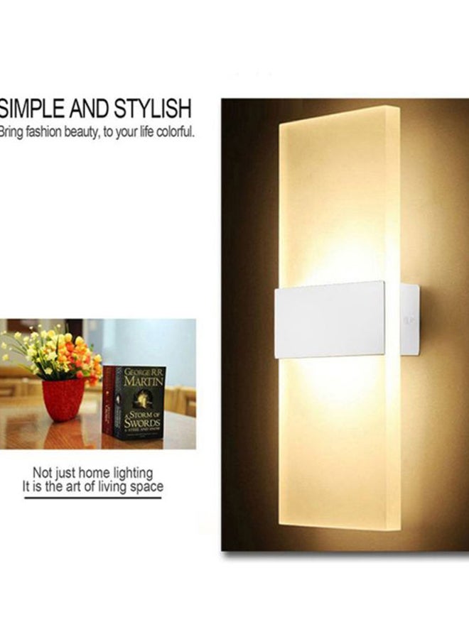 Aknur مصباح حائط LED مستطيل الشكل أبيض دافئ 140x25x60مم - Image 3