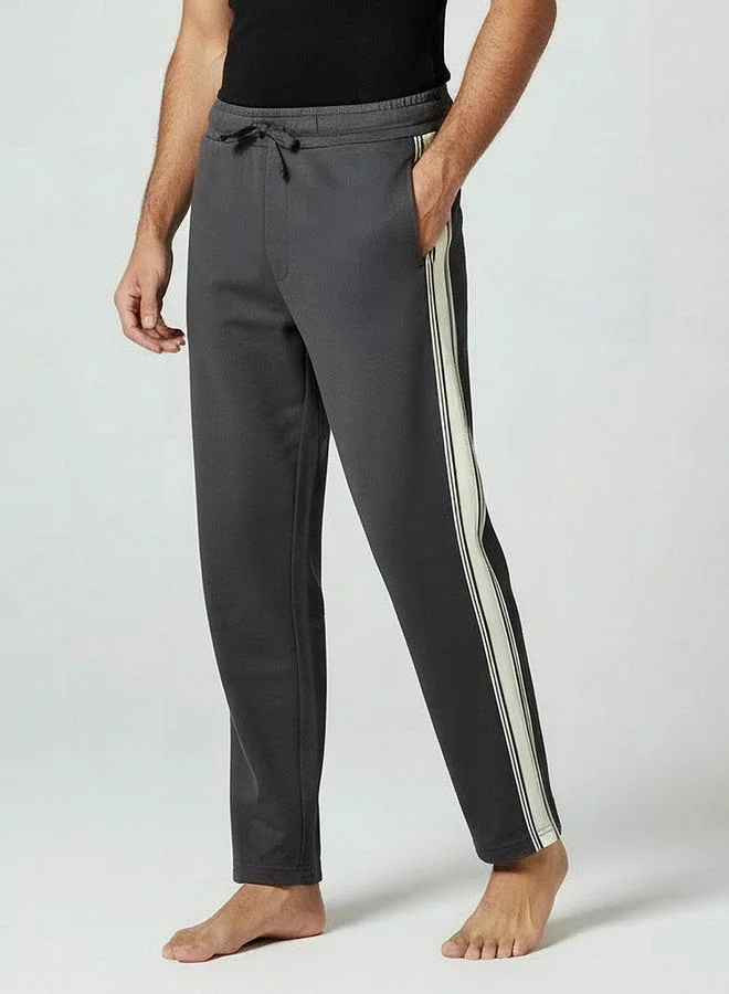 Splash FAV Men Straight-Leg Knit Pants with Tape Detail